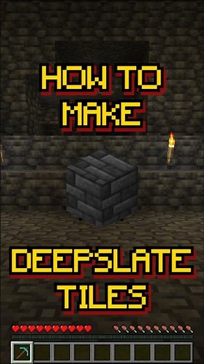 Minecraft: Deepslate Tiles | Dark Tile Pattern | Recipe 275