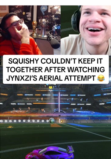 SQUISHY COULDN’T KEEP IT TOGETHER AFTER WATCHING JYNXZI’S AERIAL ATTEMPT 😂 @Jynxzi #rocketleague #rocketleaguehighlights #squishymuffinz #jynxzi