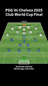 628K views · 3.9K reactions | PSG Vs Chelsea 2025 Club World Cup Final #soccer #tactics | Maximus VanEaton | Facebook