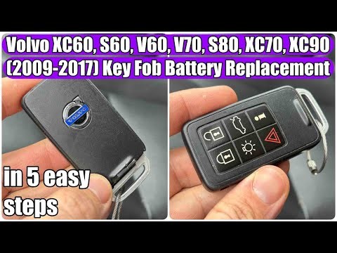 Volvo XC60, S60, V60, V70, S80, XC70, XC90 (2009-2017) Key Fob Battery Replacement / Change