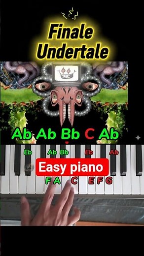 Finale (Undertale) Easy Piano Tutorial #shorts #pianotutorial