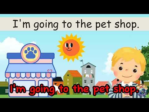 English Conversation | Places in Town | Where are you going? | Speaking English | ESL