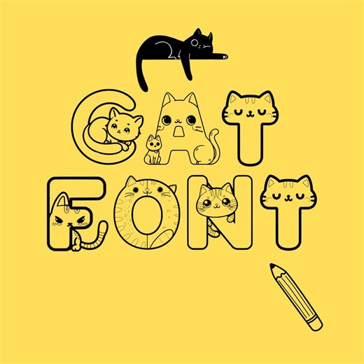 Coloriage de l'alphabet des chats – Lettres de chat amusantes à colorier - Etsy France
