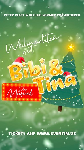 Die beiden besten Freundinnen Bibi & Tina nehmen Kinder und Familien mit auf ein neues, aufregendes Abenteuer – voller bekannter Weihnachtslieder, spannender Geschichten und natürlich ganz viel Hexerei. | Bibi & Tina - Live