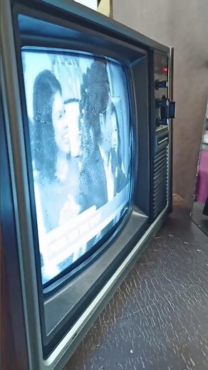 A Working Cathode Ray Tube of a Black-and-White TV
