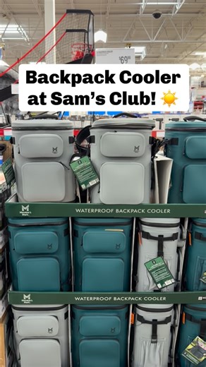 🧊 It’s BACK and perfect for warmer months! The 24-can waterproof backpack cooler keeps drinks ice-cold for up to 2.5 days and holds 24 cans (it even has a bottle opener)! Durable, leakproof, and hands-free for all your outdoor plans - it’s $69.98! #samsclub #samsclubfinds #outdoorfun | Sam’s Club Lovers