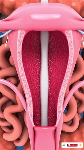 “Inside the Uterus in 3D 😳 | Female Reproductive System Animation (Realistic)”#viral #shorts