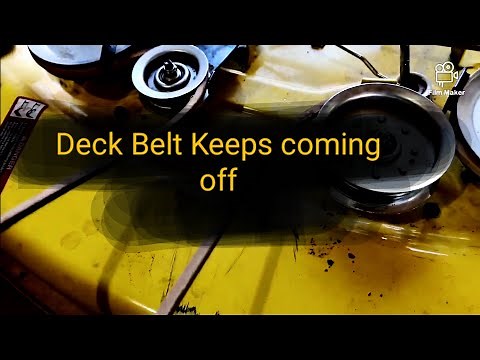 Deck belt keeps coming off. 2 common reasons on John Deere 100 series riding mowers.