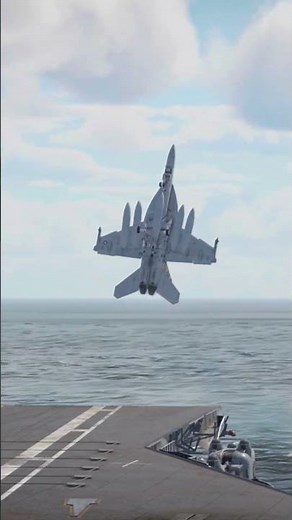 American F/A-18C Insane Cobra Landing on Aircraft Carrier