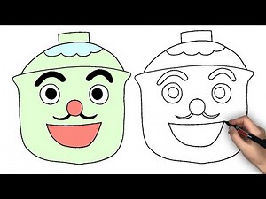 アンパンマンのカツドンマンの描き方｜How to draw a KATSUDONMAN#147