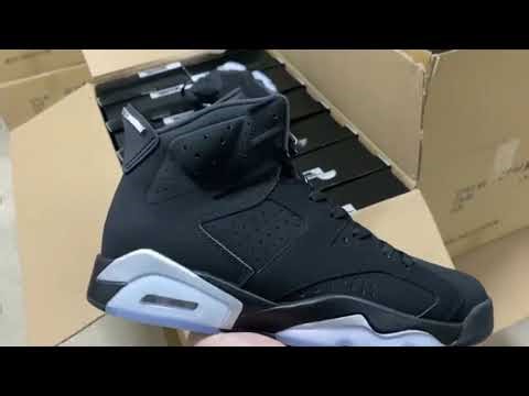 Yupoo Air Jordan 6 “Metallic Silver” black silver unboxing video code：DX2836-001