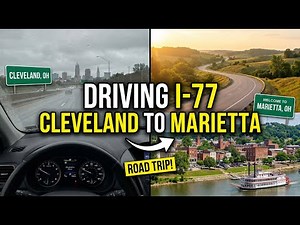 Driving from Cleveland to Marietta, Ohio on Interstate 77