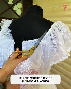 A clothes makeover breathed new life into an old wedding dress | Fabiosa Life