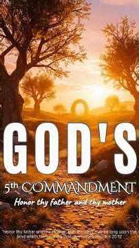 The Fifth Commandment - Honor Your Father and Your Mother #christian