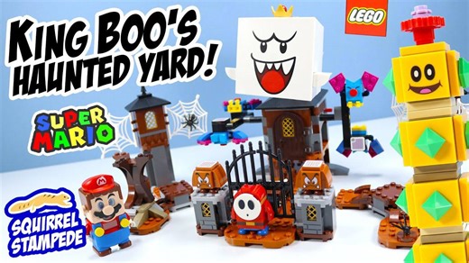 Lego Super Mario King Boo And The Haunted Yard & Desert Pokey Speed Build Review