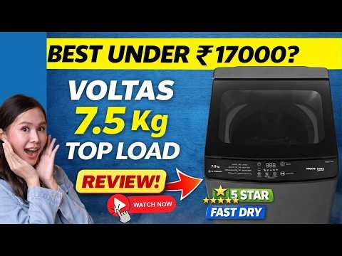 Voltas Beko 7.5 Kg 5 Star Top Load Washing Machine Review | Best Under ₹17000?