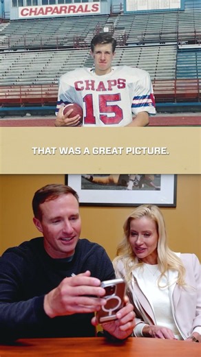 Drew Brees reacts to his high school photo #saints #nfl #shorts