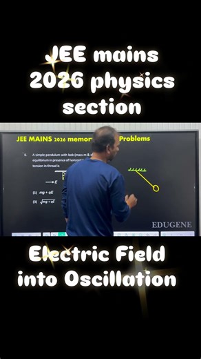 Jee mains 2026 | mix concept of electric field and oscillations | simple question in physics |
