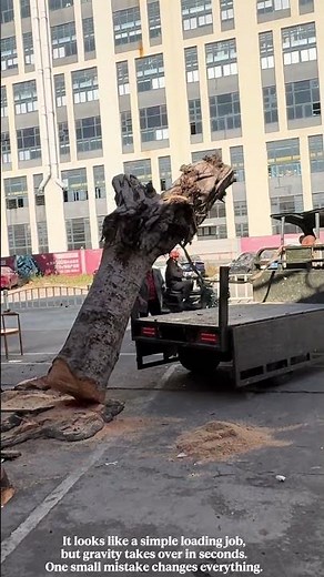 Tree Trunk Loading Fail | One Small Mistake Turns Dangerous
