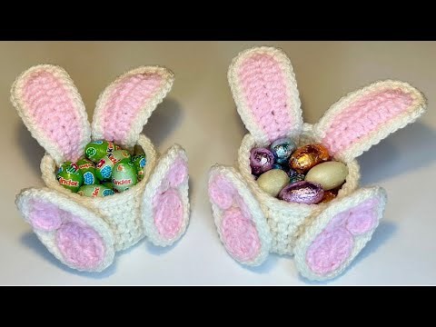 Learn How to Crochet a Cute Easter Bunny Basket | Beginner Friendly Tutorial