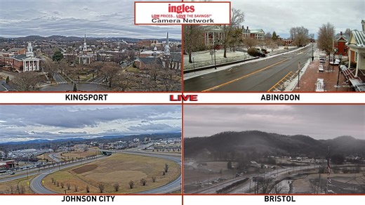 Weather cams showing icy conditions on this Sunday morning (1/25/2026). (Coverage sponsored by Ingles Markets) | WCYB