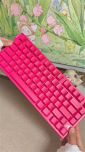 mary erika | cozy desk setup on Instagram: "pink keeb for heart’s day! got my r82 he magnetic keyboard! finally a unique shade of pink keyboard with contour line keycaps~ from @attacksharkgear 🌸🎀🌷💞🫧 #keyboard #attackshark #keyboardgaming #desksetup #magnetickeyboard 🏷️ features: 75% wired layout with 80 keys south-facing rgb backlight hot-swappable magnetic switches windows and mac os compatibility 8000 hz polling rate (~0.08 ms latency) 0.005 mm rapid trigger magnetic switches adjustable 