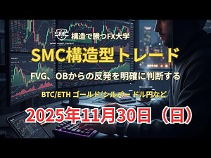 Live🔥第16回 構造で勝つFX大学 FVG OBの反発を判断するために