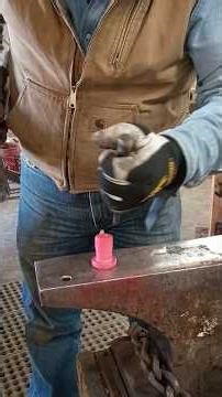 rivet heading blacksmith tool from sucker rod and rivet setting