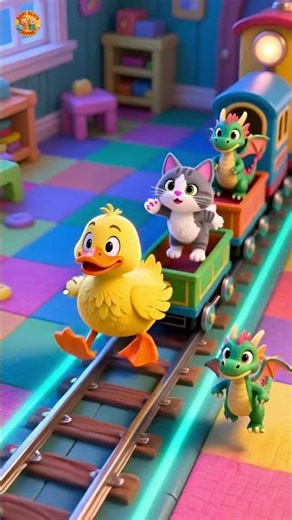 Little Bear Train Play 🚂🎶 Fun Train Song | Learn ABC & 123 for Kids