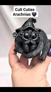 The cutest lil spider ever 🥰🕷️🖤 Arachnias is a brand new addition to the Cult Cuties family 💜 #spider #witch #pentagram #occult #arachnid #spidersofinstagram #cultcuties #nemesisnow #goh #homedecor #halloween #spooky | Midnight Rose Emporium
