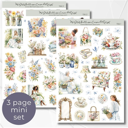 Seasonal Planner Sticker Sheet Set, Watercolor Colorful Spring Calendar Planner Journaling Sticker Set, Bullet Journal Sticker Pack 156 - Etsy