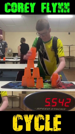 Corey smashes out his Cycle PB @ The Australian Open Sport Stacking Championships #sportstacking #fyp #inclusive #cupstacking #australia