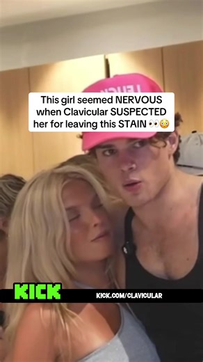 This girl seemed NERVOUS when Clavicular SUSPECTED her for leaving this STAIN 👀😳 #clavicular #kickstreaming