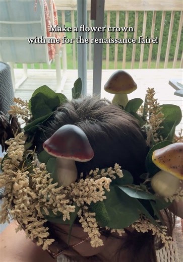 I literally made a fairy garden for my head 🥹🥹 I love it!