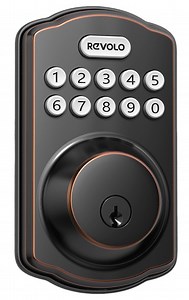 Revolo Keyless Entry Door Lock with Keypad, Digital Smart Deadbolt Lock for Front Door, Auto Lock, Easy Installation-Oil Rubbed Bronze Finish - Walmart.com