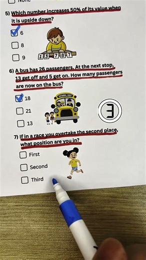 Logic Math Quiz - Can you get 7/7? #mathematics #math… #english #trivia #quizquestions #quizlet