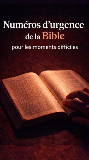Numéros d’urgence de la Bible pour les moments difficiles.