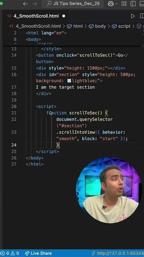 JavaScript Tips You MUST Know ⚡ | Build a Smooth Scroll