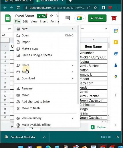 How to upload Excel sheet to Google sheet #sorts #ytshorts #song #excel #windows #microsoft