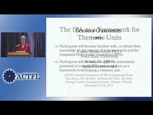 The IPA as a Framework for Thematic Units