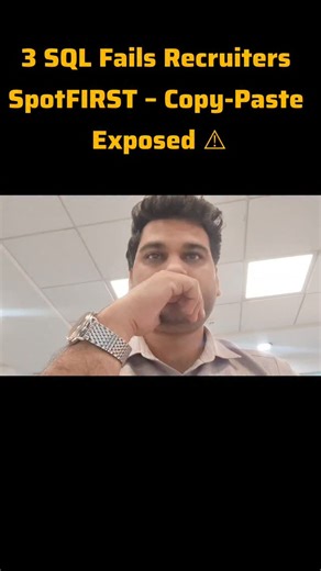 Abhishek on Instagram: "3 SQL Fails Rescruoters Spot First - Copy Paste Exposed #sql #sqltips #dataanalyst"