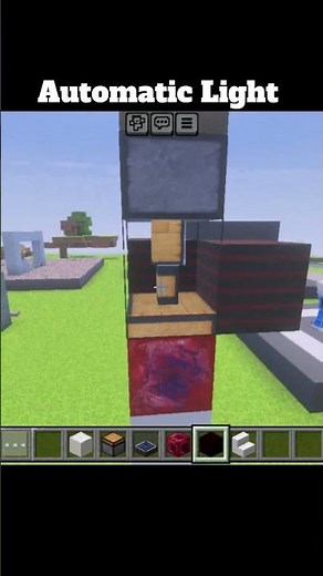 Minecraft Automatic Lights 💡 Smart Redstone Build #shorts #minecraft #viral #satisfying