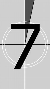 The number 7 is shown in a black and white image