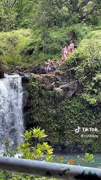 Five hawaii cliff jump spots. #hawaii #hawaiicliffjump #cliffjumping #cliffjump #oahu #bigisland #maui #kauai #travel #beautifuldestinations