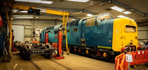 Deltic Preservation Society Class 55 # 55009 at Barrow Hill Roundhouse, Chesterfield, Derbyshire - Etsy