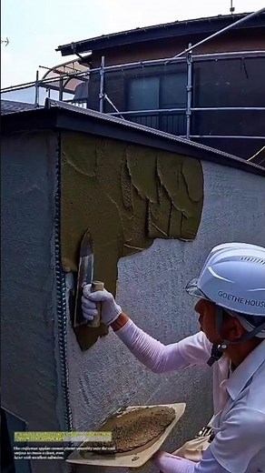 Professional Wall Plastering Technique – Smooth Cement Application for Exterior Walls