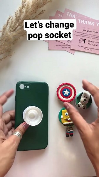 Change pop socket without changing case💥 #polymerclay #handmade #popsockets #tutorial #polymerclay