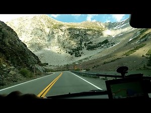 Scenic but dangerous drive along Highway 120 Tioga Pass from Yosemite National Park