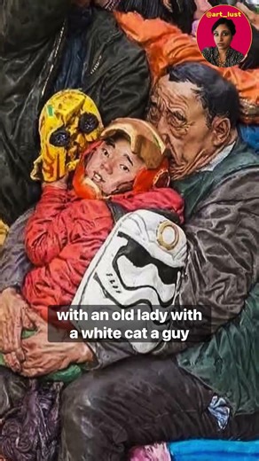 Squeezing onto the bus, Liu Qing