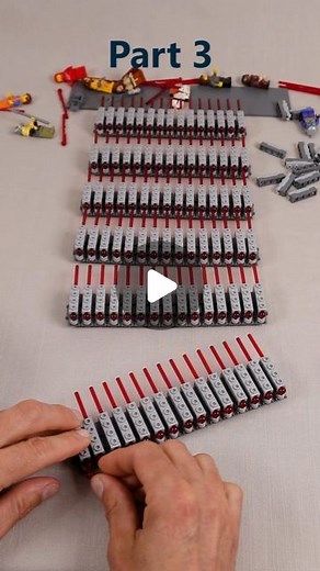 JK Brickworks - Jason Allemann on Instagram: "I built a 120 round ammo belt for my LEGO rapid fire spring loaded launcher. Too much fun! 😁 #jkbrickworks #lego #springshooter #legostagram #instalego #chain #launcher"